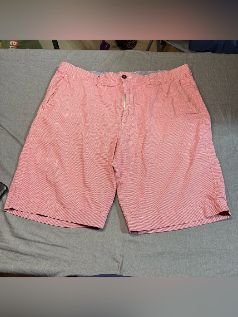J. Crew Red Seersucker Flat Front Men's Shorts